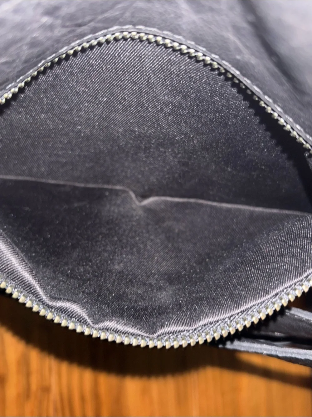 Muud Black Leather Backpack Purse Adjustable Straps Multiple Pockets Zip Close